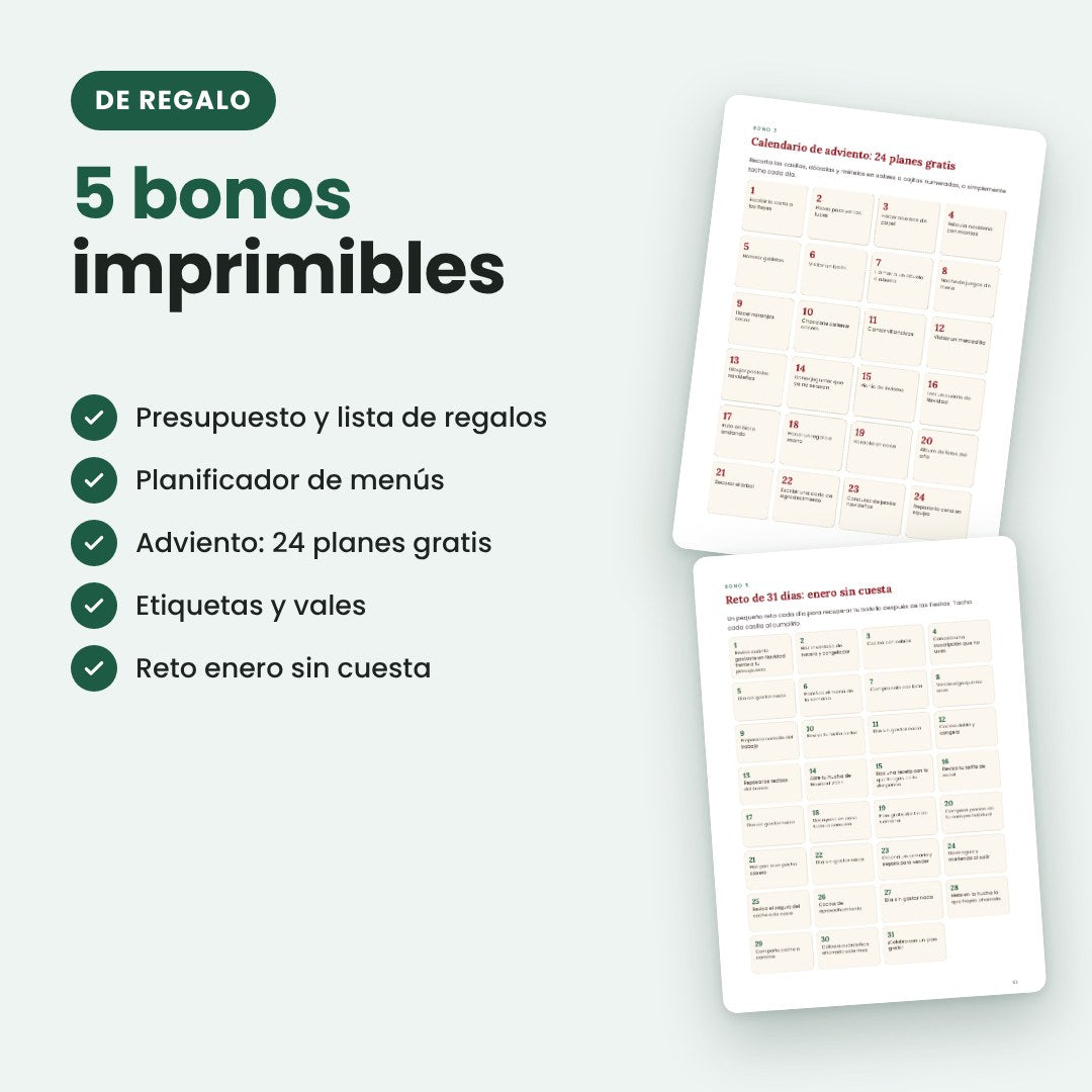 Los 5 bonos imprimibles