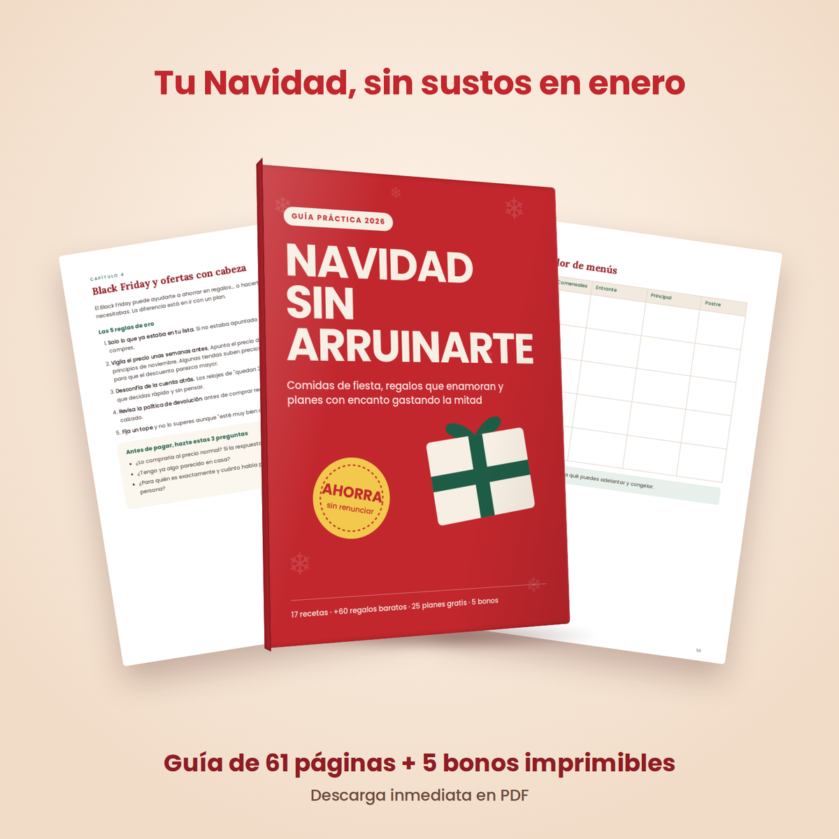 Pack Navidad sin arruinarte y Recetario de sobras y Reyes