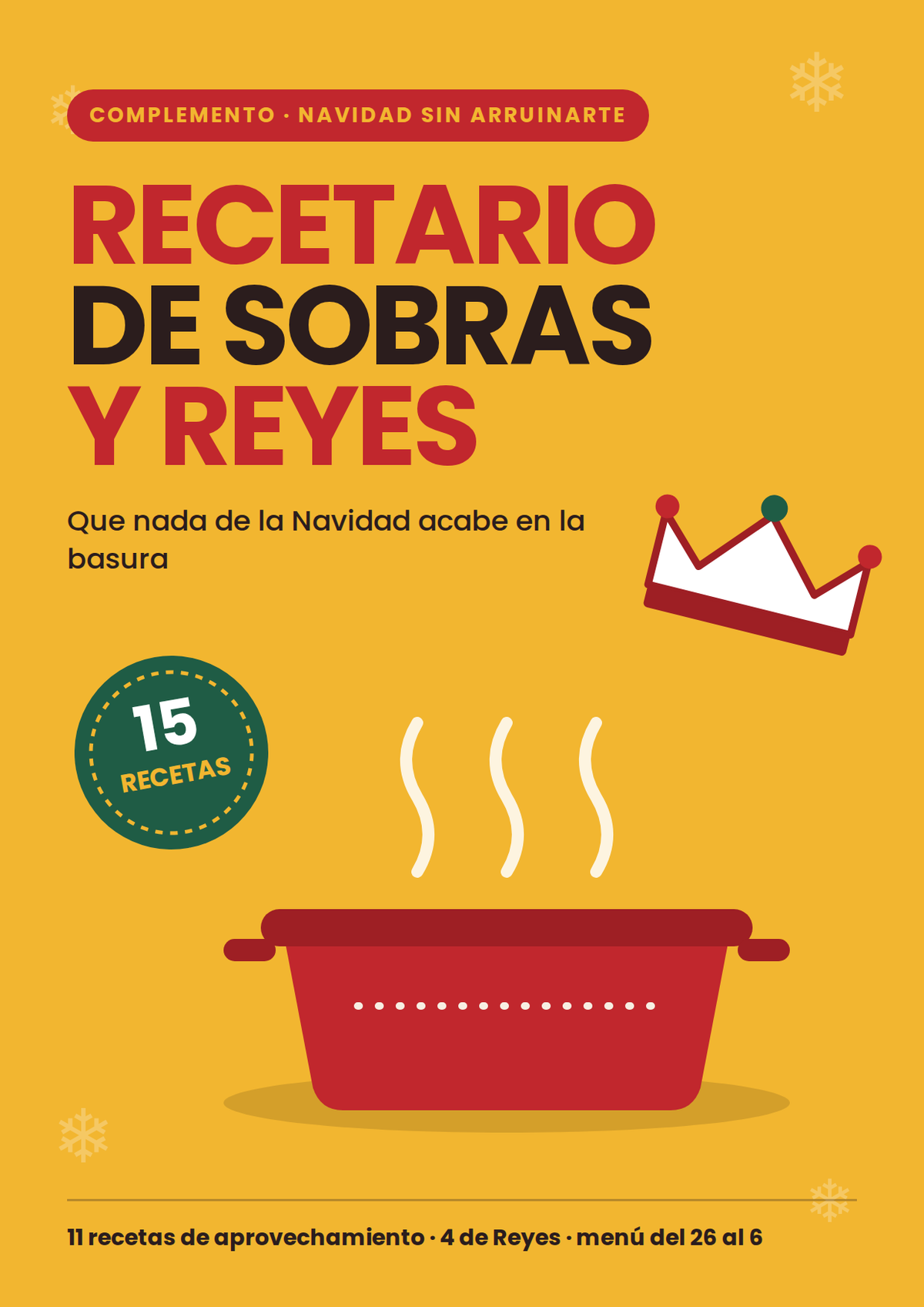 Portada del Recetario de sobras y Reyes